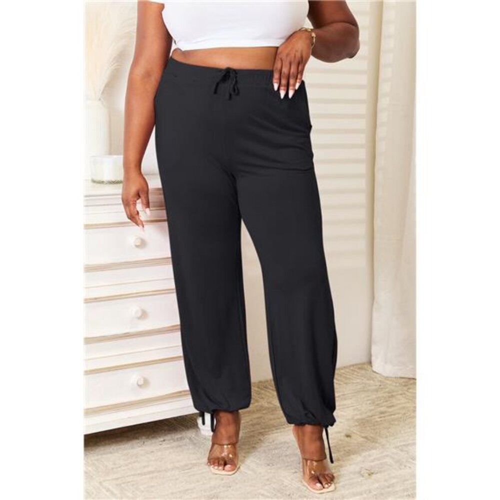 Basic Bae Full Size Soft Rayon Drawstring‎ Waist Pants with Pockets - nwt - Picture 9 of 12